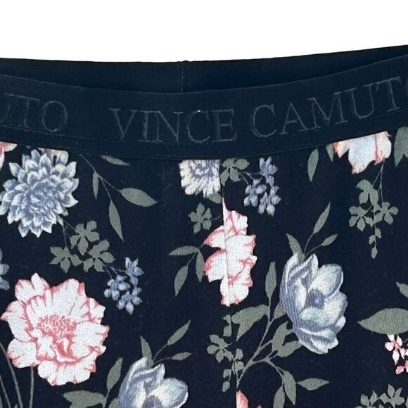 Vince Camuto Black Floral Pants Lounge Boho Super Soft Sleep Excellent Condition - Picture 3 of 11